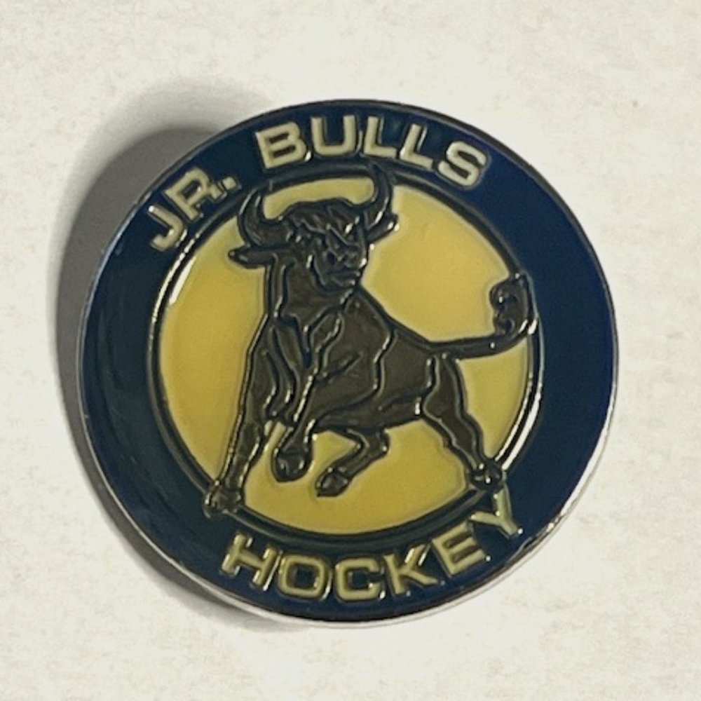 Jr. Bulls Youth Hockey Tampa, Florida Lapel Hat Pin 1" Circular